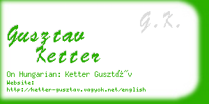 gusztav ketter business card